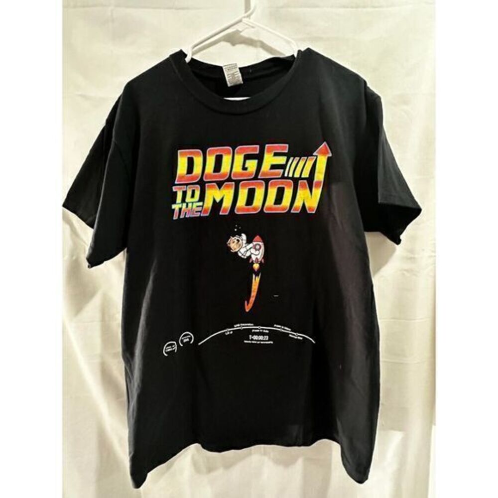 Doge Coin‎ To The Moon RARE T-Shirt Size Large